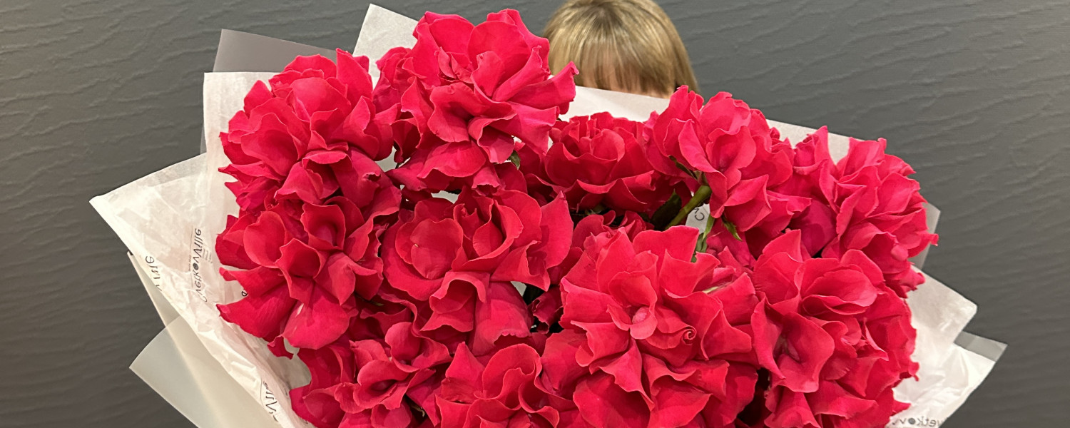 Букет из французских роз сорта Гоча(Gotcha) "Невесомость"