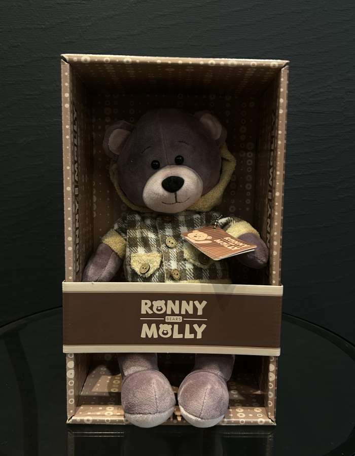 Мягкая Игрушка Ronny&Molly, Мишка Ронни в Клетчатой Толстовке, 21 см, в Коробке