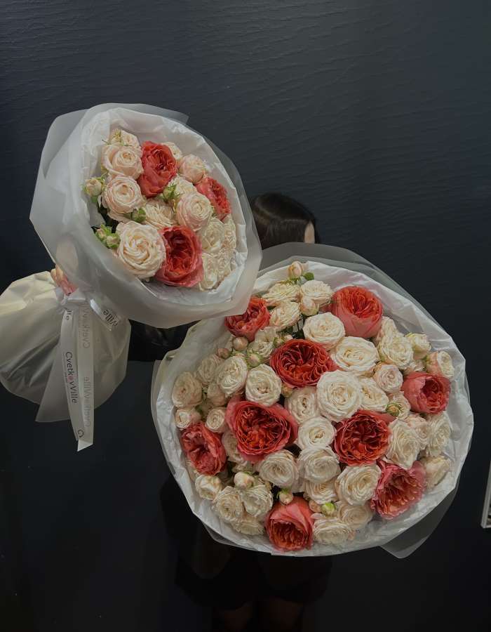 Комбо из 2 букетов для Мамы и дочки "Семейное"