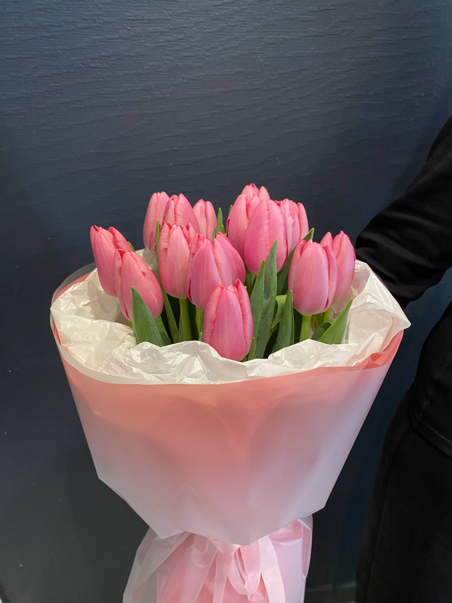 Букет из тюльпанов сорта Трессор "Нежное искушение"