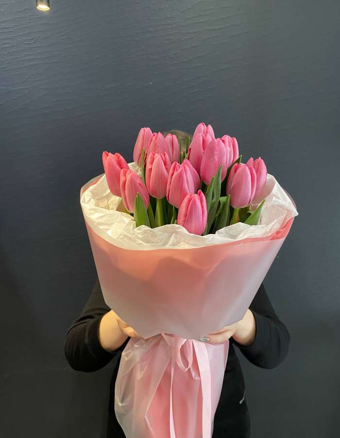 Букет из тюльпанов сорта Трессор "Нежное искушение"