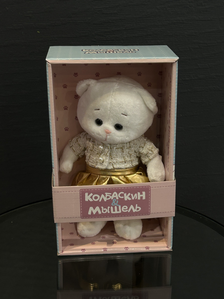 Мягкая игрушка, Мышель в золотом жакете и юбочке