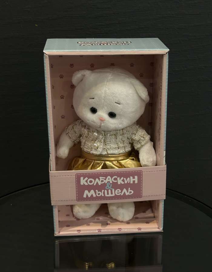 Мягкая игрушка, Мышель в золотом жакете и юбочке